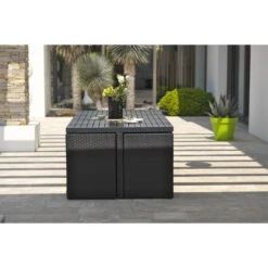 Salon De Jardin DCB Encastrable - Plateau En Aluminium, 10 Personnes -Lafumaei Boutique pvc 10 alu n 02 min