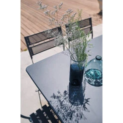 Salon De Jardin Fermob Cargo 128 X 90 Cm Bleu Acapulco, 6 Personnes -Lafumaei Boutique table rectangulaire cargo table fermob 1